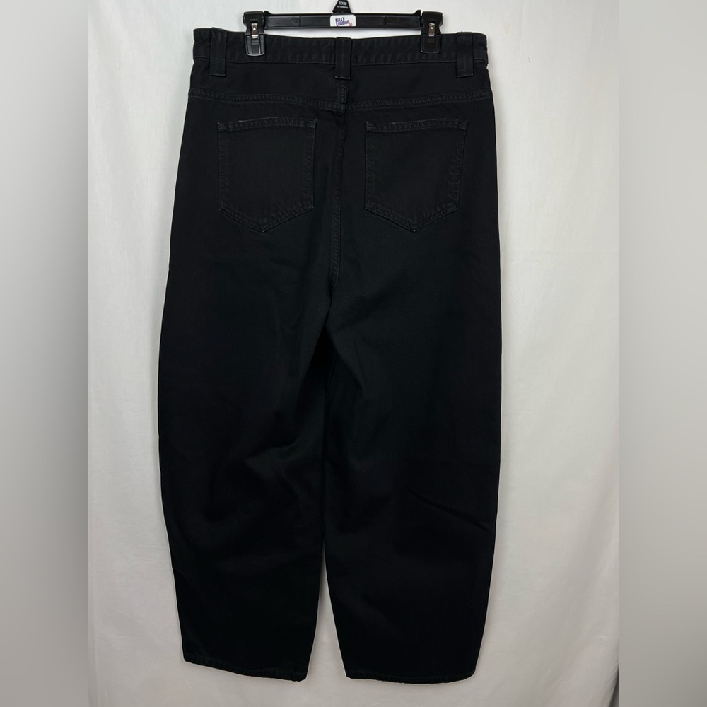 Khaite Preen Denim High Rise Wide Leg Denim Jeans in Black - Size 32 retail $680 - Picture 8 of 16